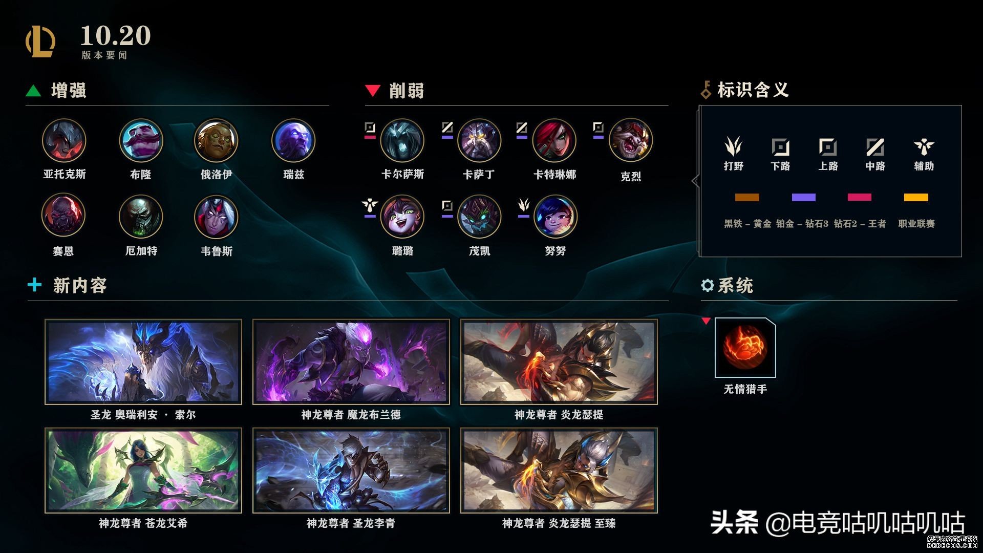 LOL10.20版本更新，无限火力限时回归，快乐又回来了